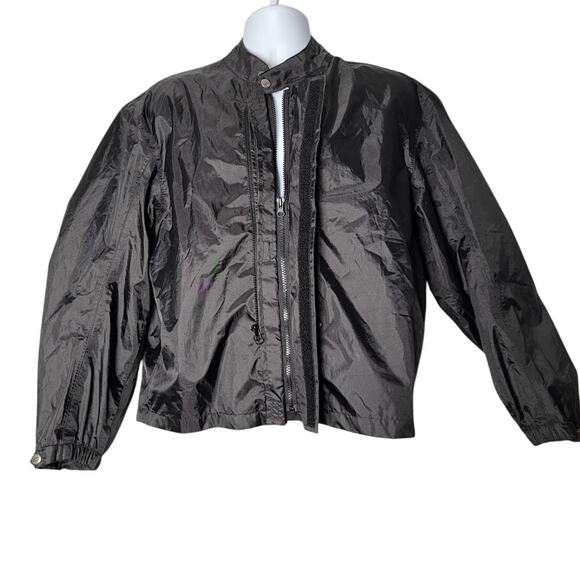 Power Trip Black Motorcycle Riding Jacket Men’s Medium 100% Polyester Zip Up - Picture 1 of 12